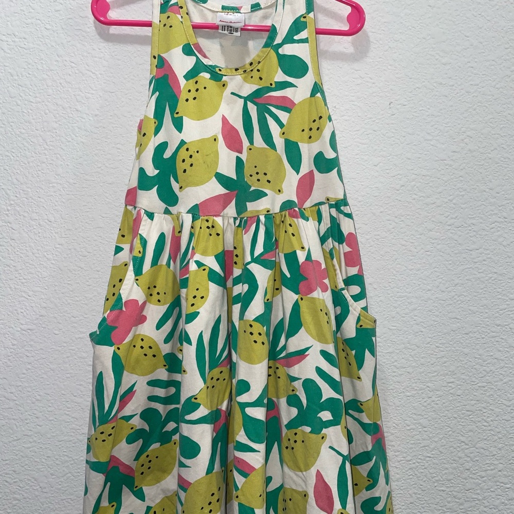 Hanna Andersson Yellow and Green Halter Sundress Casual